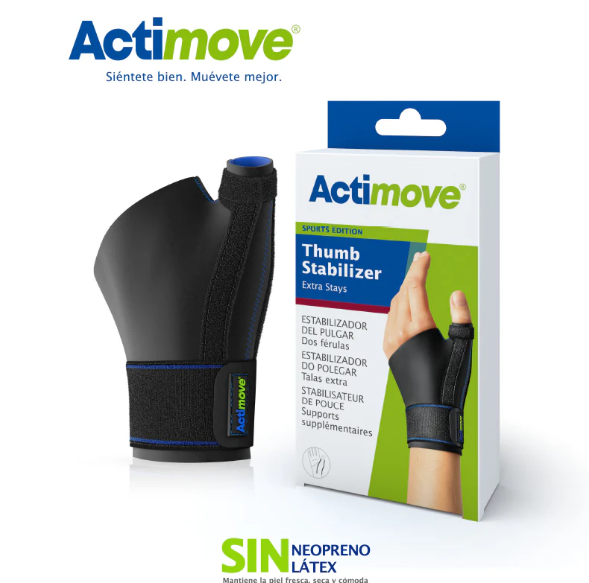 Establizador De Dedo Pulgar| Actimove| Negro| Tallas S/M-L/XL