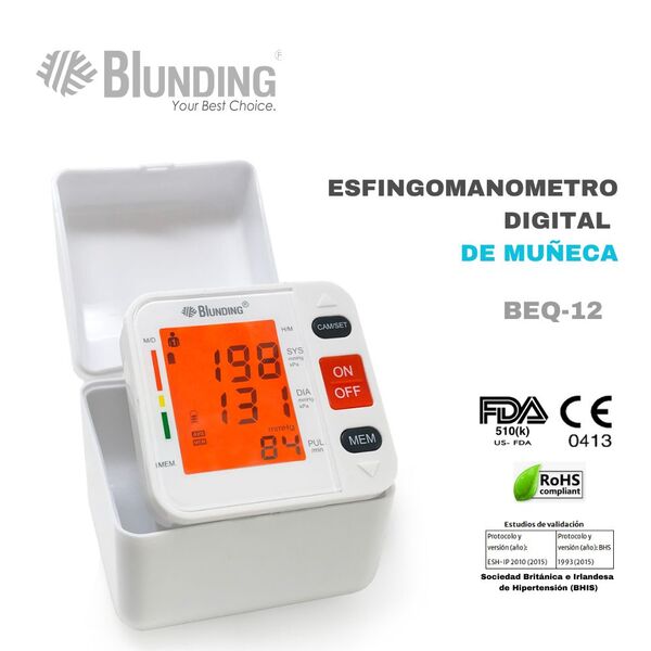 Tensiómetro De Muñeca | Digital | Blunding
