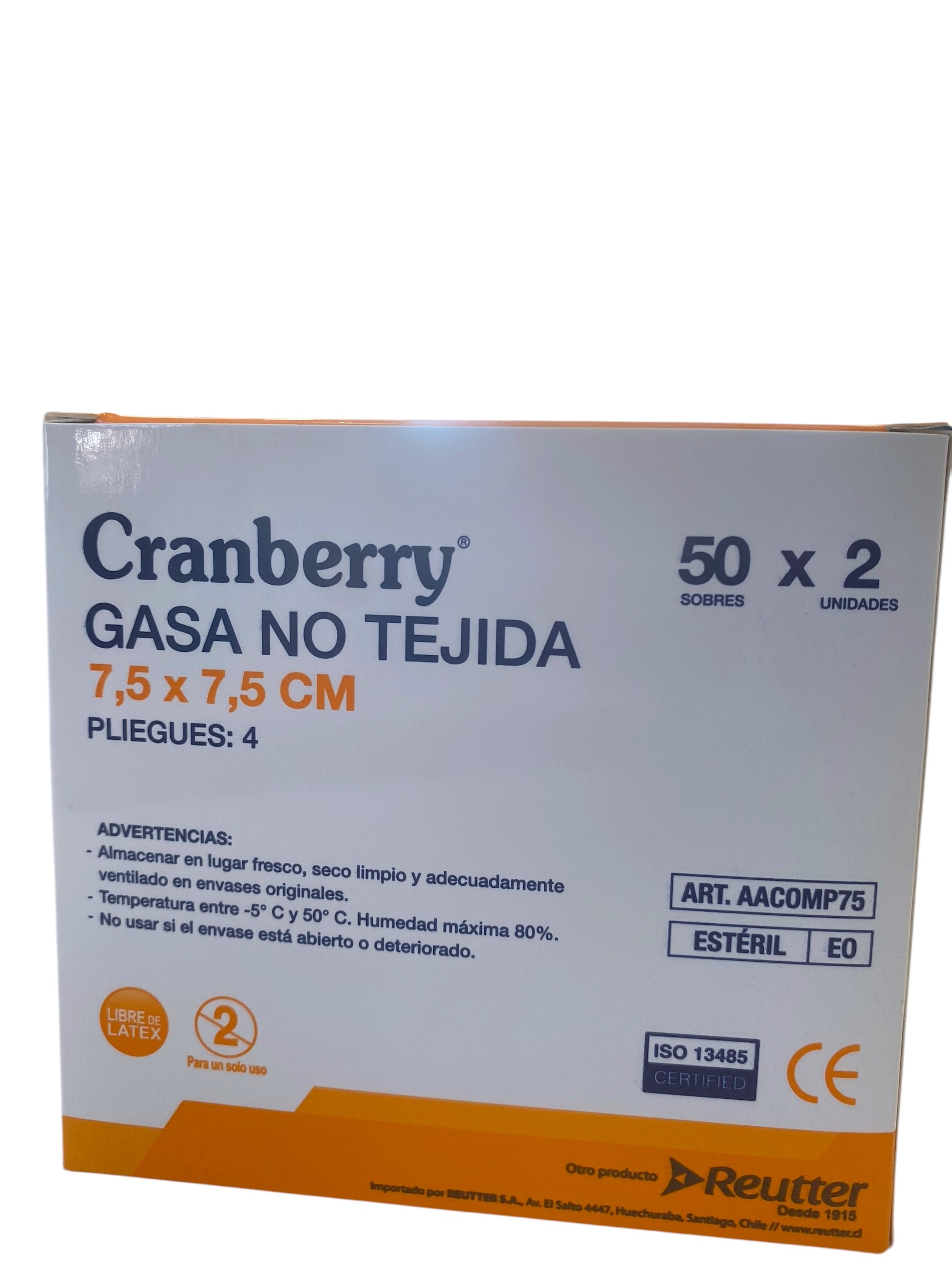 Gasa No Tejida | 7.5 x 7.5 Cm | Cranberry | Unidad o Caja 50 Un