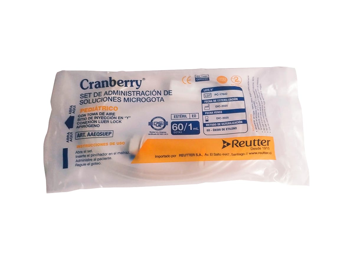 Bajada de Suero pediátrica Cranberry 60 gotas/1ML