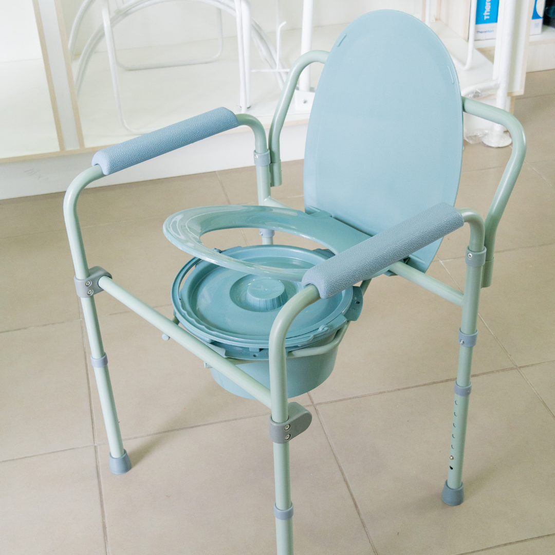 Silla de baño Portátil| Plegable 3 en 1 |Blunding | Regulable En Altura