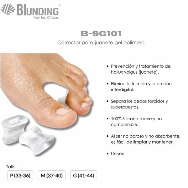 Corrector Para juanete | Gel | Polimero | Blunding | Tallas S/M/L