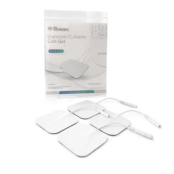 Electrodo | Cubierto Con Gel | Blunding | Pack De 4 Unidades | 50 x 50 mm