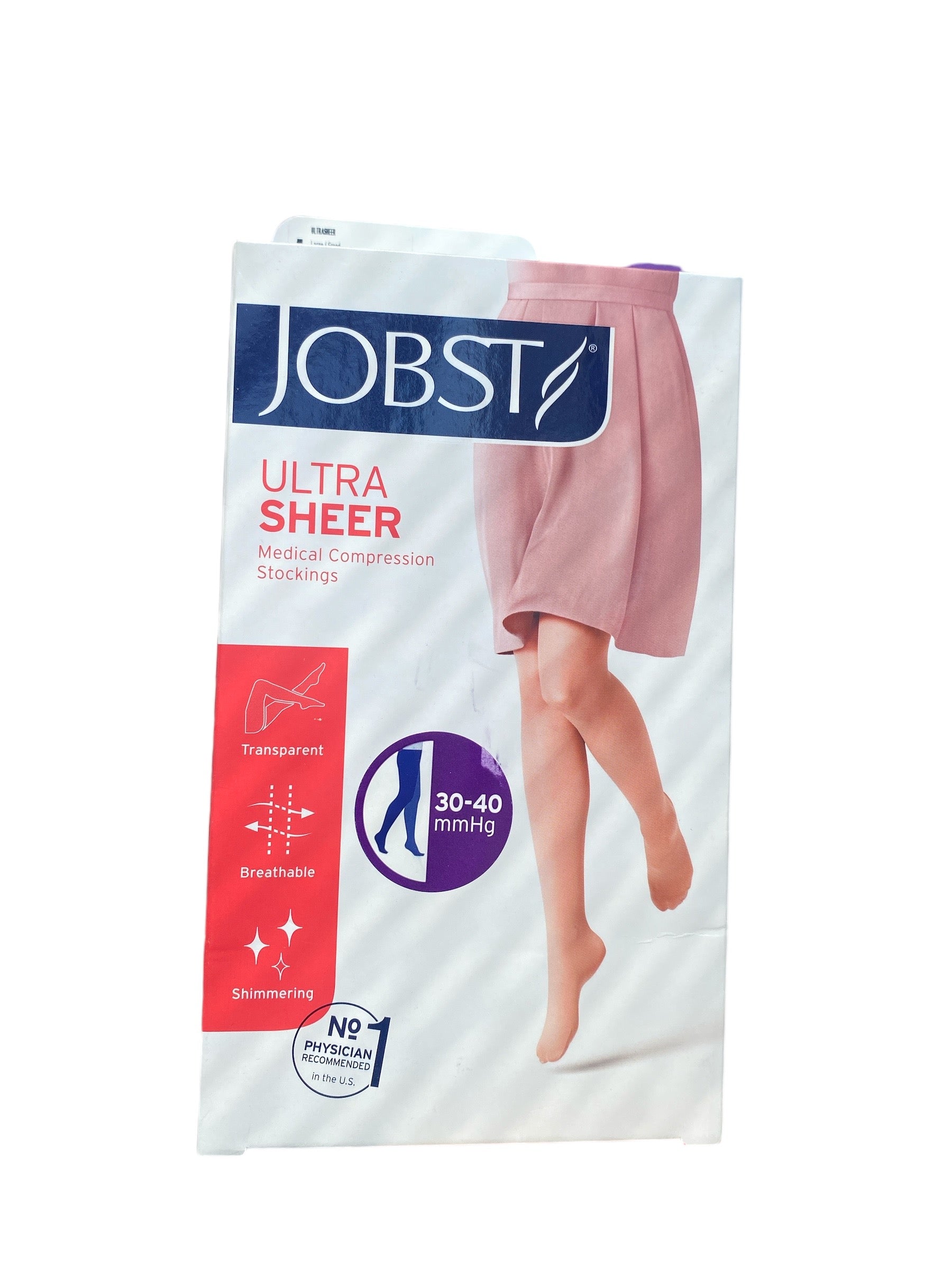 Jobst Ultrasheer | Panty media de Compresión | 30-40 mmHg | Color Honey Miel | Punta cerrada | Tallas L/M