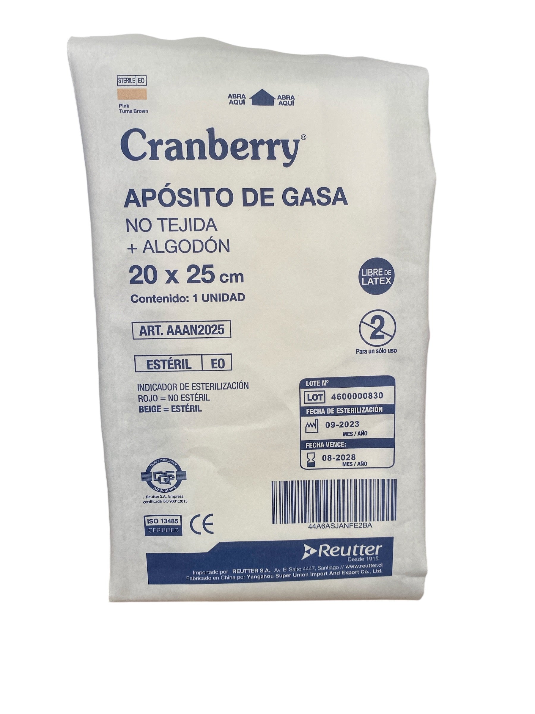 Apósito de Gasa No tejida + Algodón 20 x 25 cm Cranberry 1 Unidad o bolsa de 10 Unidades