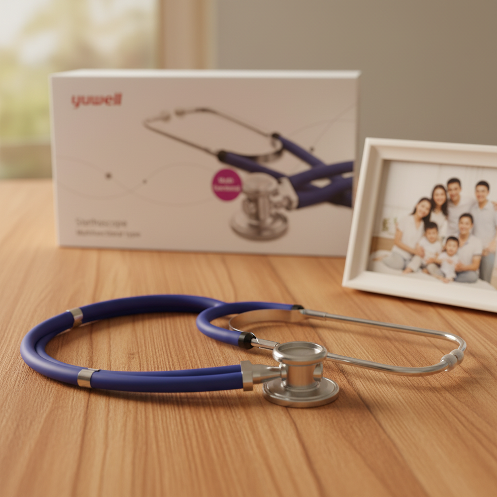 Fonendoscopio | Multifuncional Yuwell |Doble Campana (Adulto y Pediátrico) | Color Azul | Precisión Sin Límites