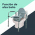 Silla de baño Portátil| Plegable 3 en 1 |Blunding | Regulable En Altura