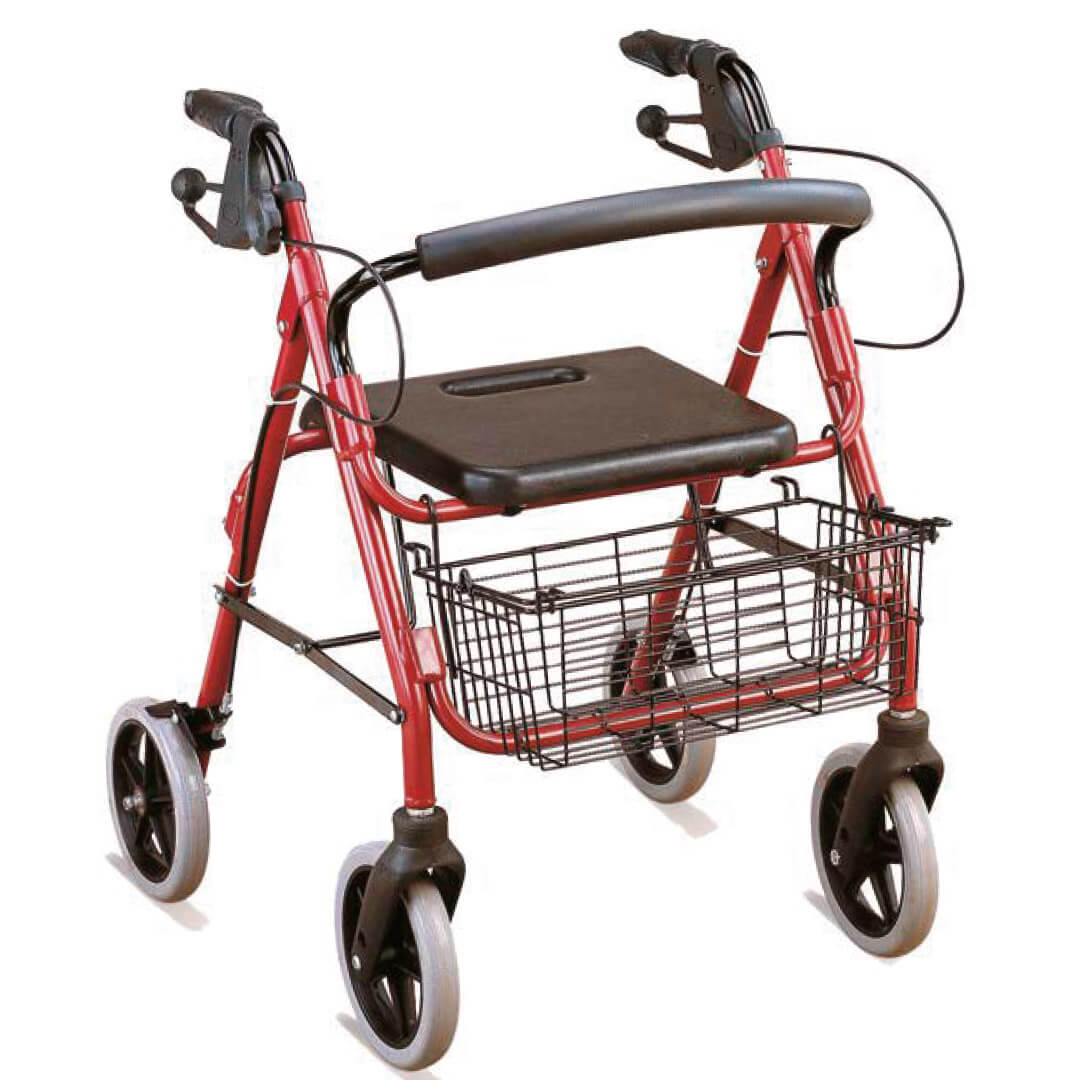 Andador 4 Ruedas  |  Con Asiento y Canasto | Mass