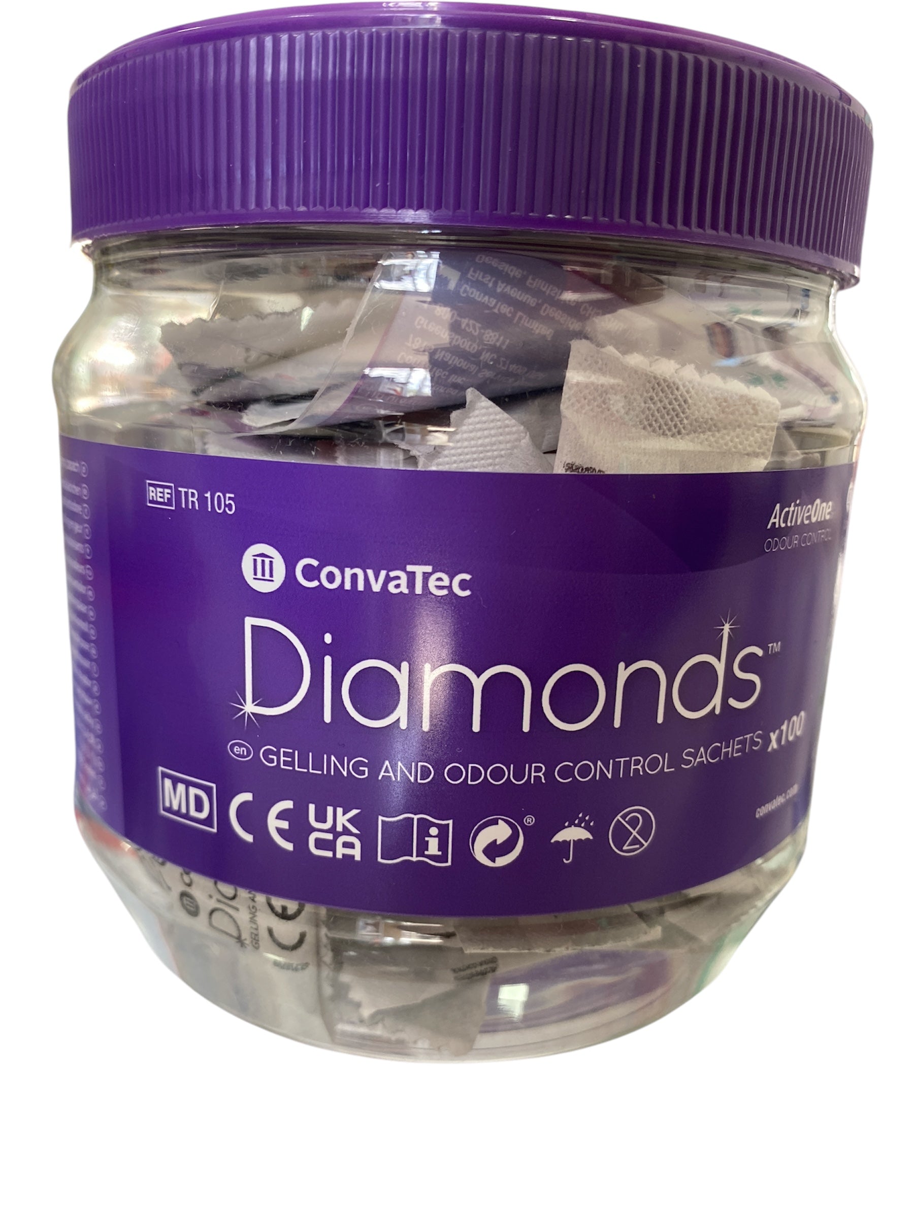 10 Unidades Diamonds| Sachets Gelificantes Con ActiveOne™| Control De Olores| X10 Unidades | Convatec