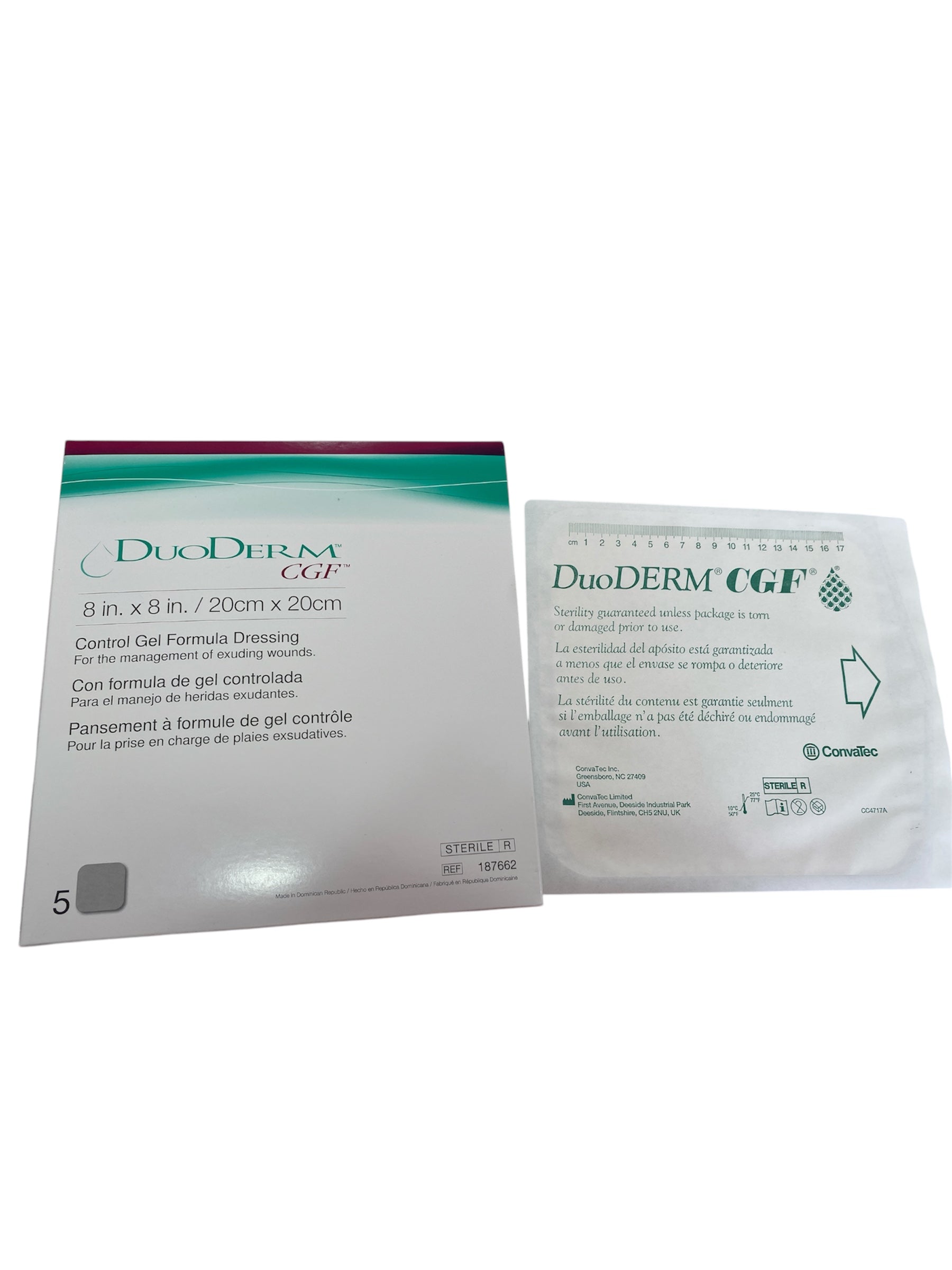 DuoDerm CGF | 20 x 20 cm | Unidad | Apósito Hidrocoloide Con gel Fluido | Convatec