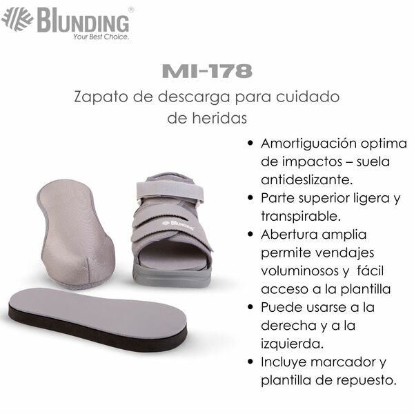 Zapato Botín De Descarga | Cuidado de heridas | Blunding |Talla S/M/L/XL