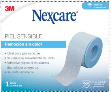 Nexcare Cinta Adhesiva Piel sensible 25 mm x 5 Mts