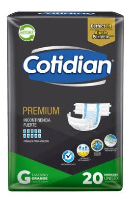 Cotidian Premium Pañales para adultos G/M 20 UN