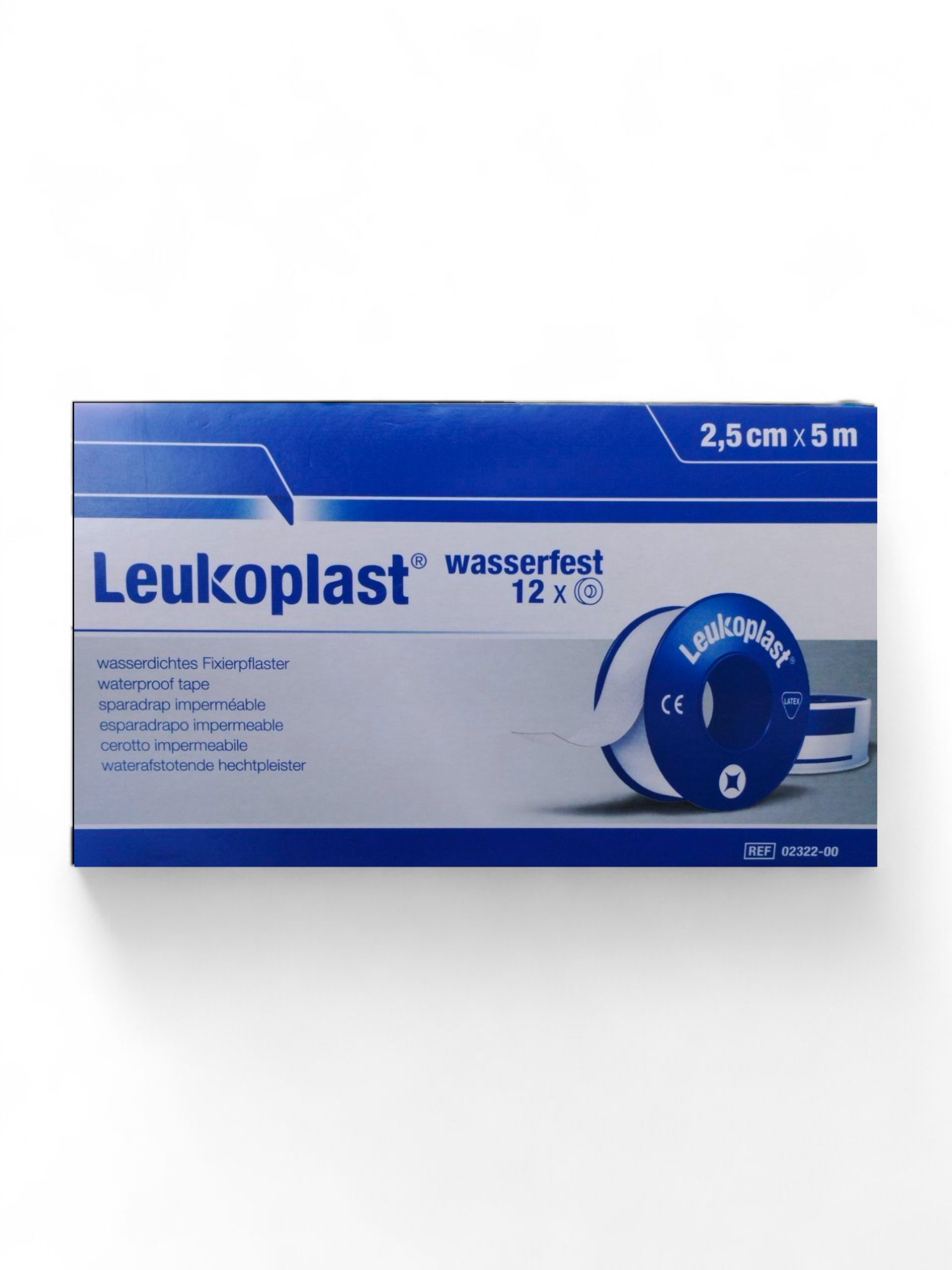 Leukoplast | 2.5 cm x 5 M |Cinta Adhesiva | Impermeable | Blanco