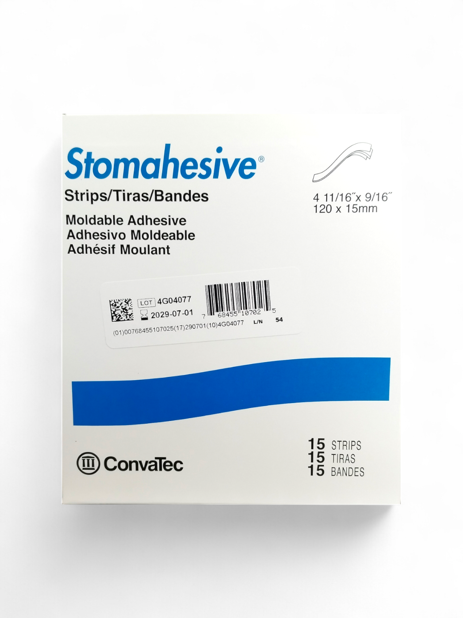 Stomahesive | Strip Bandas Tiras Adhesivo Moldeable| 15 Unidades |Convatec