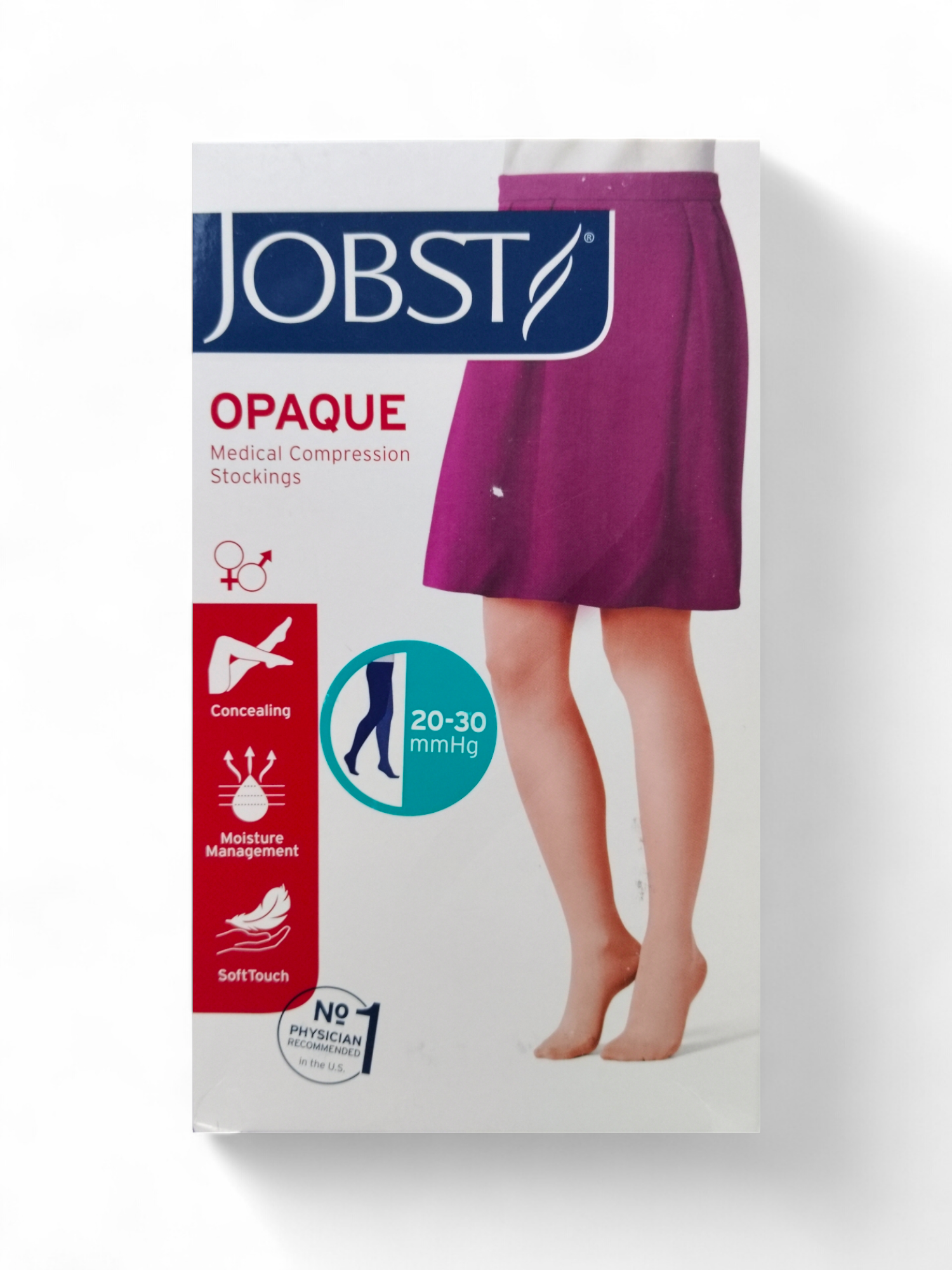 Jobst Opaque | 20-30 mmHg | Rodilla | Punta Cerrada | Color natural