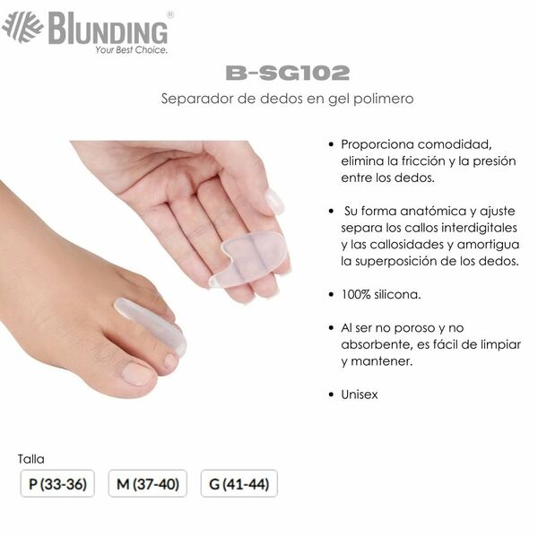 Separador de dedos en Gel Polimero- Blunding