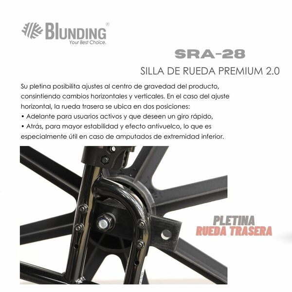 Silla De Rueda Premium 2.0 |Blunding |Ancho de asientos 46 Cm