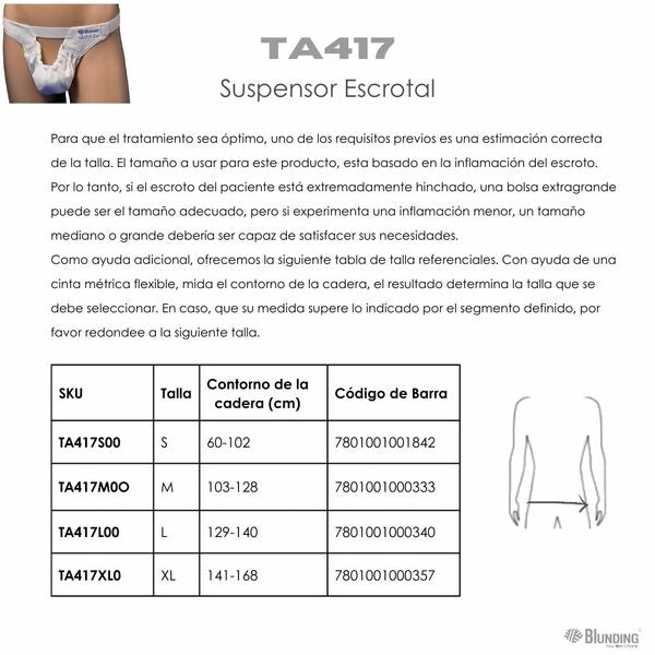 Suspensor Escrotal | Testicular | Blunding| Tallas S/M/L/XL