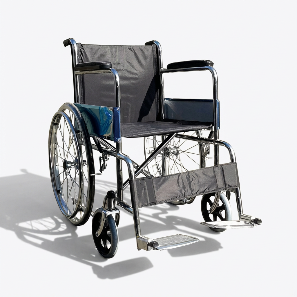 Silla de Ruedas Estándar | Cromada | New Leader