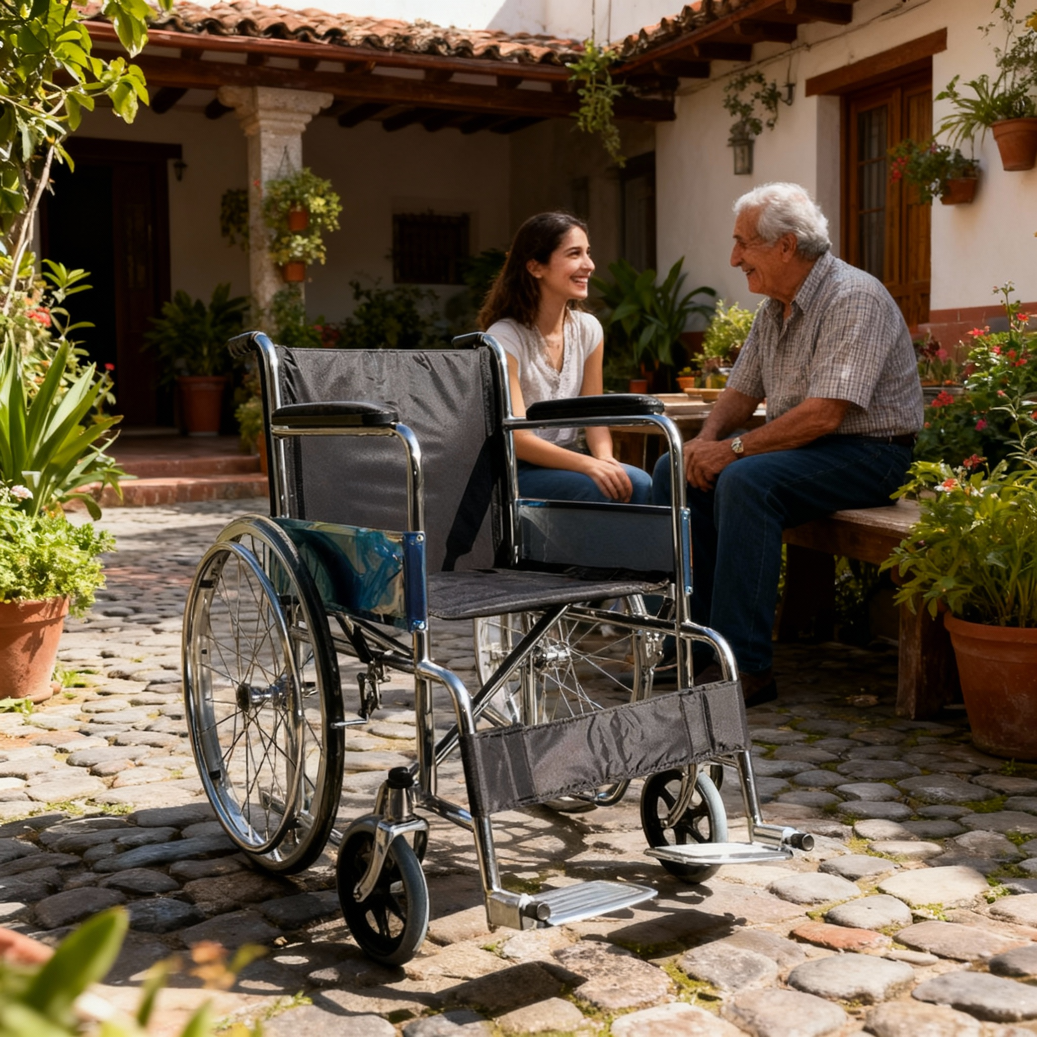 Silla de Ruedas Estándar | Cromada | New Leader