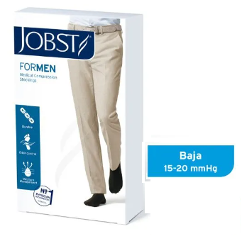 Jobst  For-Men | Muslo | Compresión Baja 15-20 mmHg |Color Negro | Tallas S/M/L