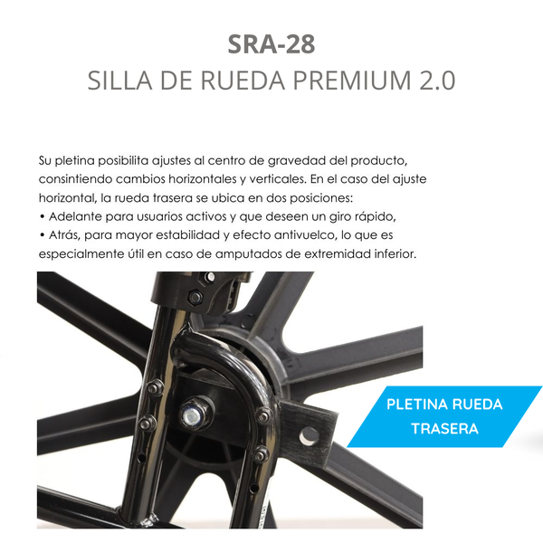 Silla De Ruedas | Premium 2.0 | Brazos Abatibles | Blunding |